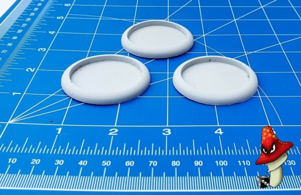 3 x 50mm DS Hollow Recessed Blank Round Resin Bases, - Image 4