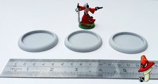 3 x 50mm DS Hollow Recessed Blank Round Resin Bases, - Image 5