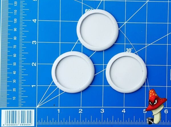 3 x 50mm DS Hollow Recessed Blank Round Resin Bases, - Image 6