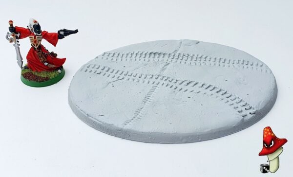 120mm Tire Track, Oval Resin Base,40k sci-fi battlefield scenic base