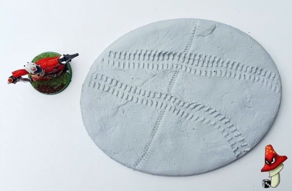 120mm Tire Track, Oval Resin Base,40k sci-fi battlefield scenic base - Image 3