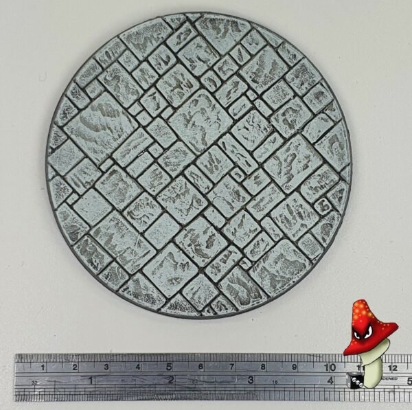 100mm Round Paved Dungeon / Temple Scenic Resin Base Warhammer 40K D&D fantasy - Image 2