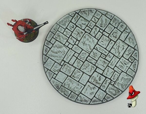 100mm Round Paved Dungeon / Temple Scenic Resin Base Warhammer 40K D&D fantasy - Image 3