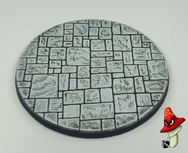 100mm Round Paved Dungeon / Temple Scenic Resin Base Warhammer 40K D&D fantasy - Image 4