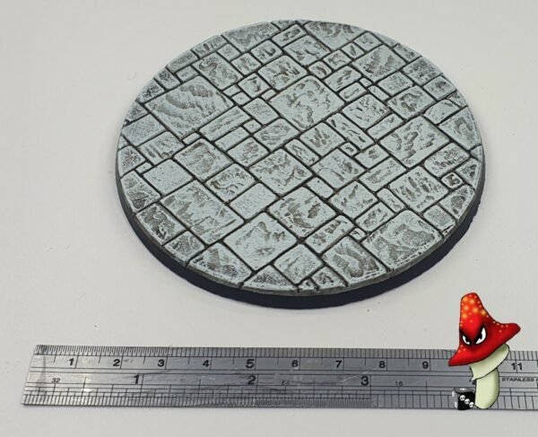 100mm Round Paved Dungeon / Temple Scenic Resin Base Warhammer 40K D&D fantasy - Image 5