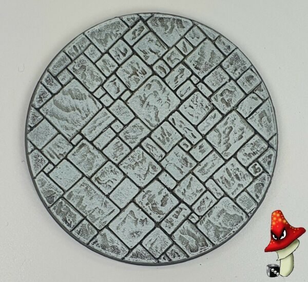 100mm Round Paved Dungeon / Temple Scenic Resin Base Warhammer 40K D&D fantasy - Image 6