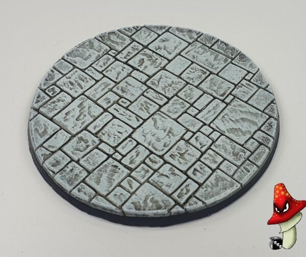 100mm Round Paved Dungeon / Temple Scenic Resin Base Warhammer 40K D&D fantasy - Image 9