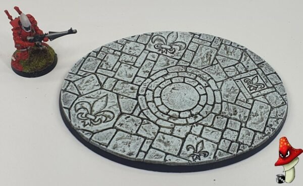 120mm Oval Fleurdelis resin base, sisters battle, sororitas, inquisition 40k,