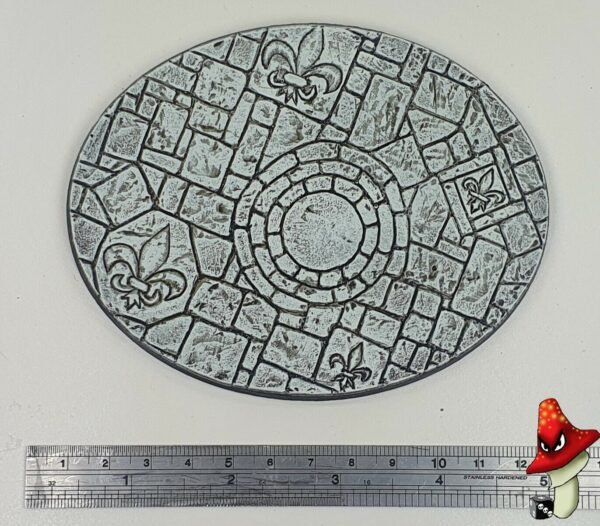 120mm Oval Fleurdelis resin base, sisters battle, sororitas, inquisition 40k, - Image 4