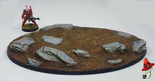 Rock Slate 170mm Oval resin base scenic 40k Warhammer wargames scenery