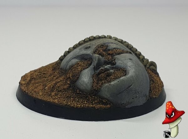 1 x 60mm Ruined Buddha Head Round Resin Base  Warhammer 40k Sigmar ancient AoS - Image 4