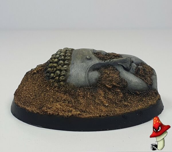 1 x 60mm Ruined Buddha Head Round Resin Base  Warhammer 40k Sigmar ancient AoS - Image 8