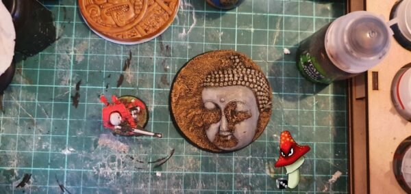 1 x 60mm Ruined Buddha Head Round Resin Base  Warhammer 40k Sigmar ancient AoS - Image 12