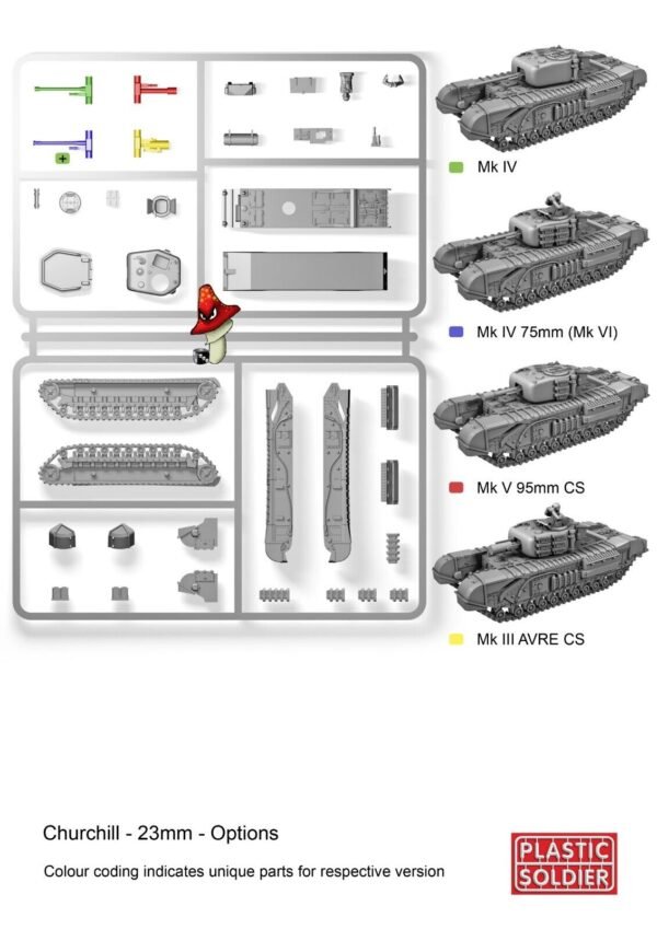 1/72 WW2 British Churchill Tank Plastic Soldier Company 1 x Tank unboxed - Image 4