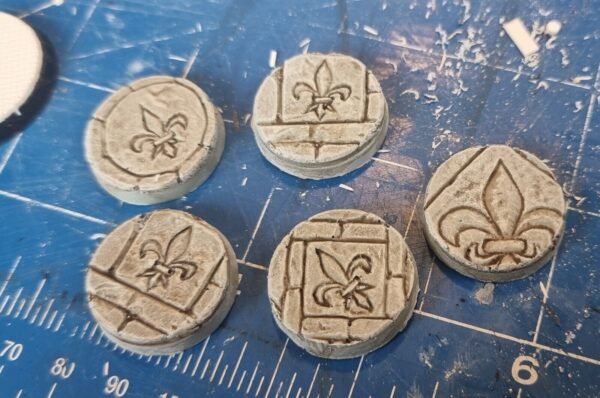 25mm resin bases, sisters battle, sororitas, ruined sanctuary, inquisition 40k,