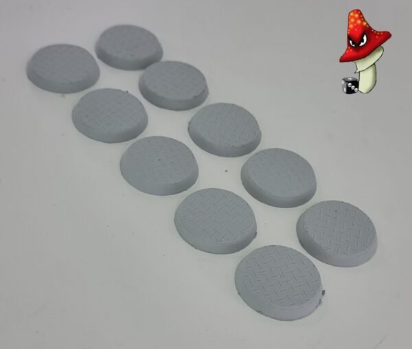 10 X 32mm Double Diamond Tread Plate Metal flooring Round Resin Bases 40k - Image 8