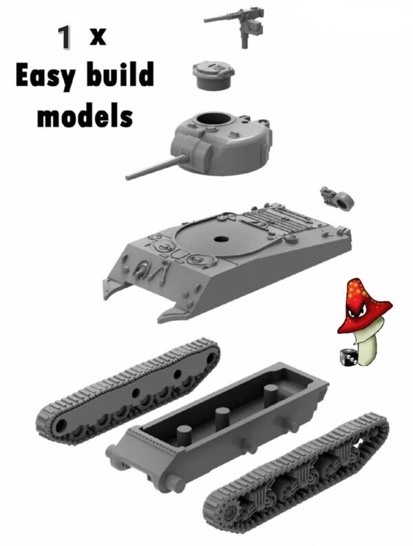 Victrix Sherman M4A3 75mm WWII 1 x plastic sprue loose 12mm 1:144 scale VG12002 - Image 4