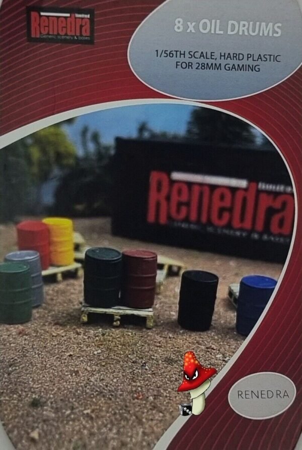 8 x Oil Drums / Barrels Renedra wargames Scenery Terrain 28mm 1/56 scale