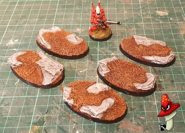 60mm x 35mm Oval Rock/Slate Resin Bases x 5 cavalry Warhammer 40k fantasy GW - Image 2