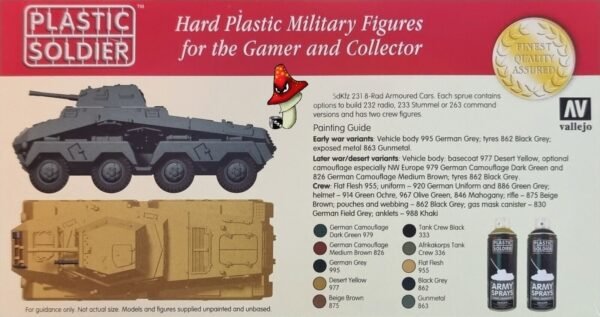 1/72 WW2 German SdKfz 231 8-rad 1 x Armoured Car Plastic Soldier Company unboxed - Image 4