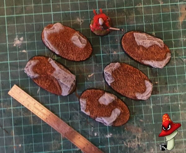 60mm x 35mm Oval Rock/Slate Resin Bases x 5 cavalry Warhammer 40k fantasy GW - Image 3