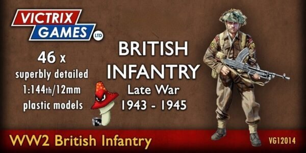 Victrix British Infantry & Heavy Weapons 12mm 1:144 scale WWII 2 x sprues loose