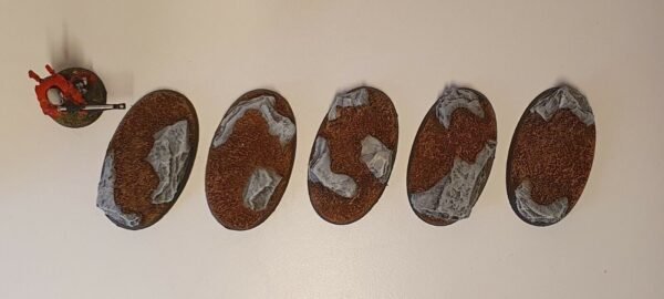 60mm x 35mm Oval Rock/Slate Resin Bases x 5 cavalry Warhammer 40k fantasy GW - Image 9