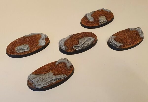 60mm x 35mm Oval Rock/Slate Resin Bases x 5 cavalry Warhammer 40k fantasy GW - Image 11