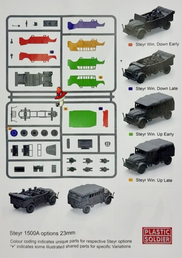 1/72 WW2 German Steyr heavy Car Plastic Soldier Company 1 x Car unboxed sprues - Image 4