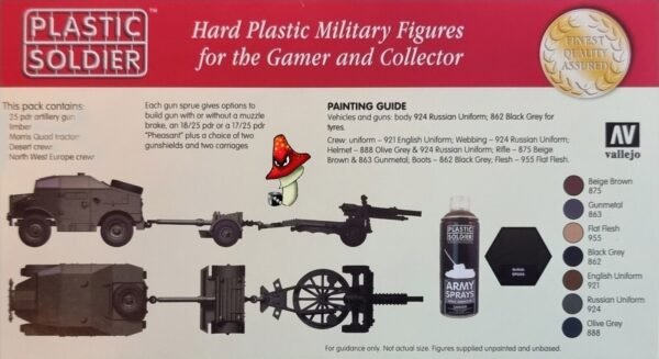 1/72 WW2 Britsh 1 x 25pdr & Morris Tractor Plastic Soldier Company unboxed sprue - Image 6