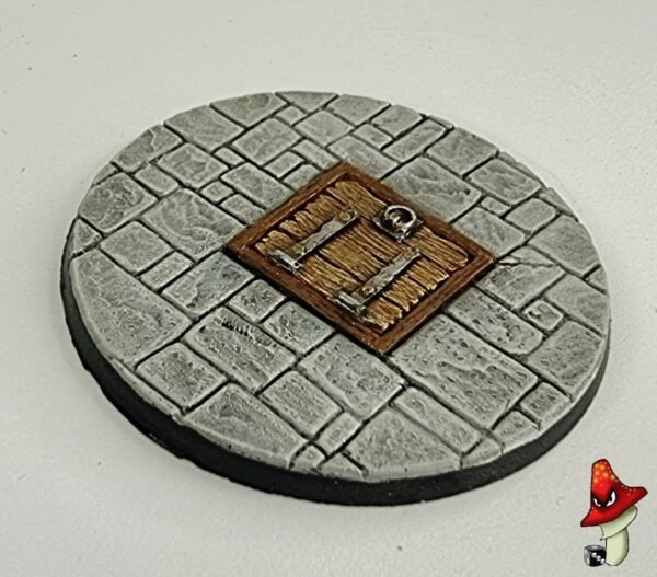 80mm Round Paved Dungeon Trap door/ Temple Scenic Resin Base Warhammer 40K D&D - Image 4