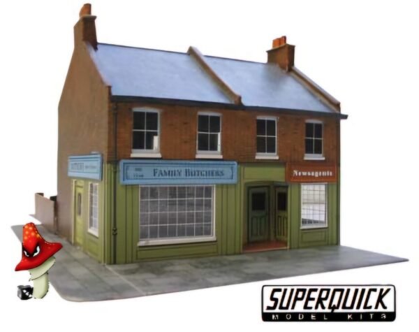 Superquick C7 Red Brick Terrace Corner House OO Gauge 1/72  Scenery Terrain