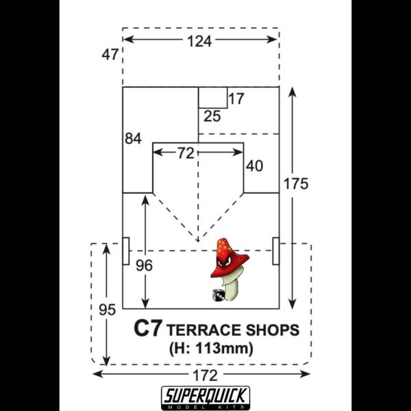 Superquick C7 Red Brick Terrace Corner House OO Gauge 1/72  Scenery Terrain - Image 2