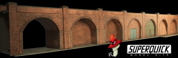 Superquick C08.8 Embankment Arches Card Kit OO Gauge 1/72  Scenery Terrain - Image 3