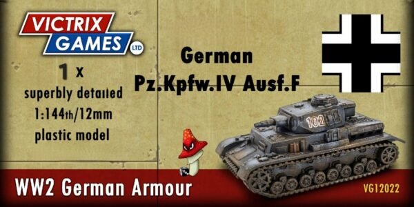 German Panzer IV F Tank 12mm 1:144 scale WWII 1 x sprue unboxed Victrix VG12022