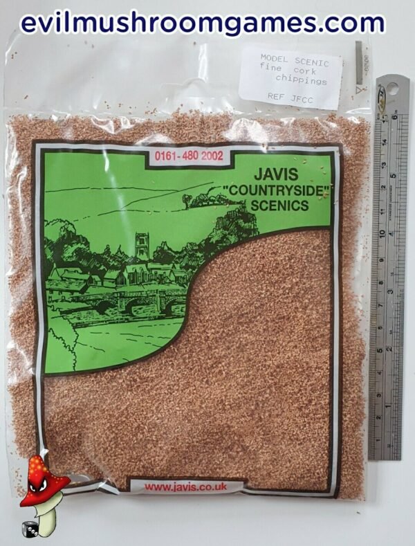 FINE CORK CHIPPINGS - JFCC. Flock scenery basing material Javis wargames