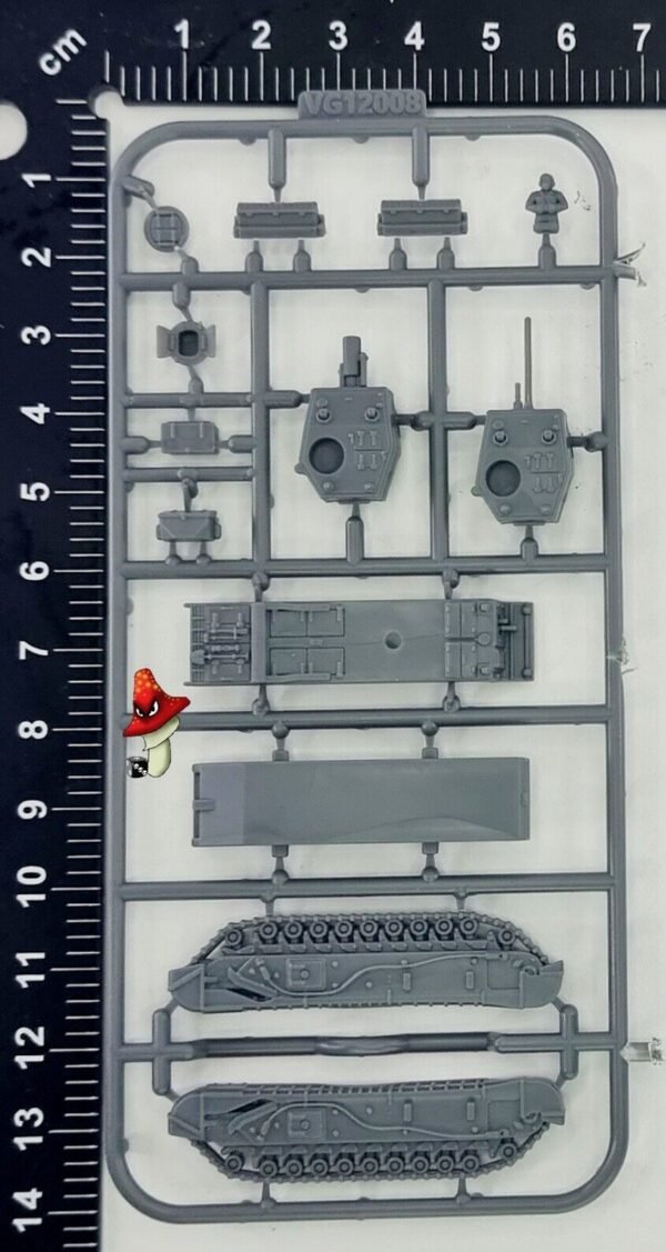 British CHURCHILL Tank 12mm 1:144 scale WWII 1 x sprue unboxed Victrix VG12009 - Image 2