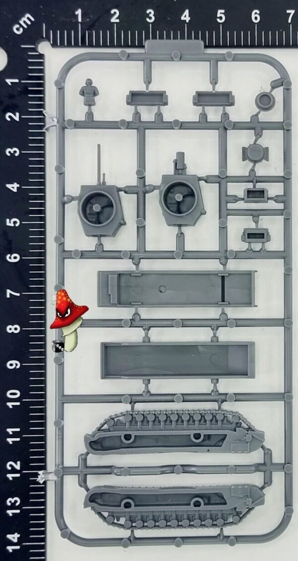 British CHURCHILL Tank 12mm 1:144 scale WWII 1 x sprue unboxed Victrix VG12009 - Image 3