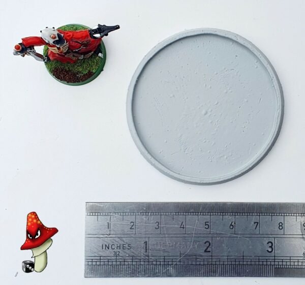 1 x 60mm  Hollow Recessed Blank Round Resin Base , - Image 2