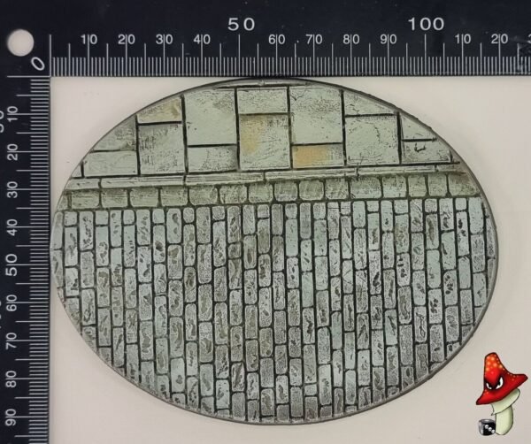 1 x 120mm x 92mm Cobblestone Oval Resin Bases 40k WWII table top wargames - Image 2