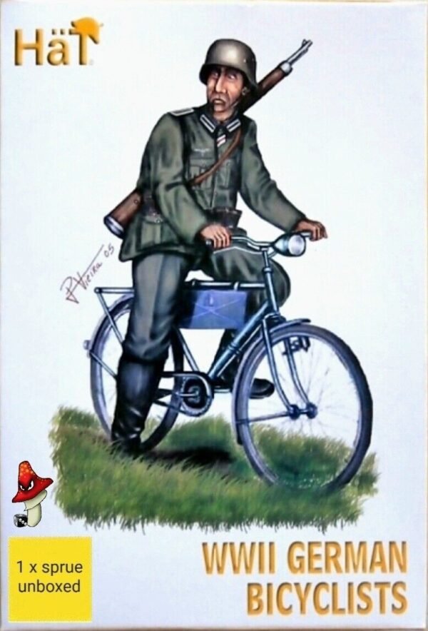 HaT 8119 WWII German Bicyclists 1/72 Model Soldiers kit 1 X Sprue Unboxed