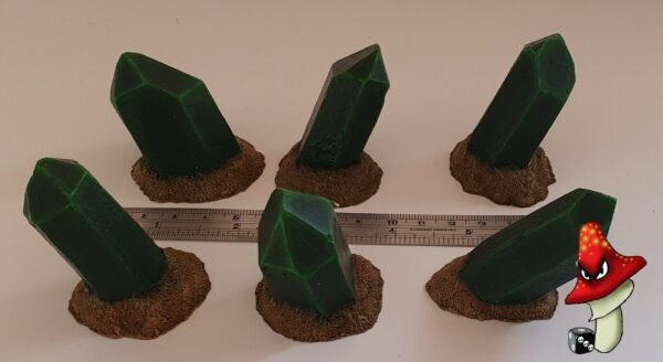 6 Large Crystal Rock Set , Wargames Scenery 40k Fantasy terrain - Image 4