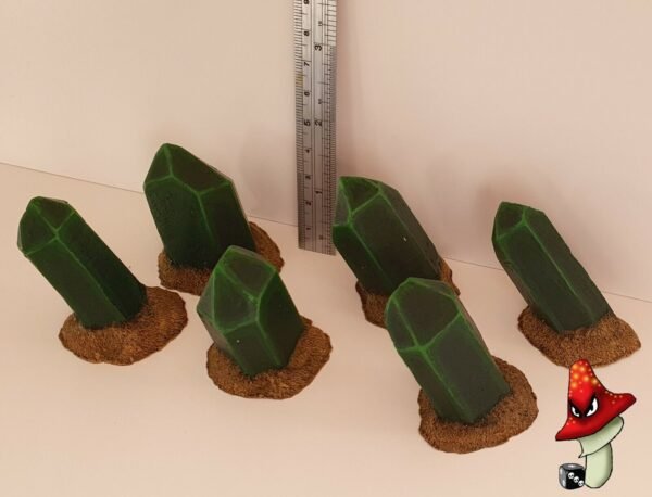 6 Large Crystal Rock Set , Wargames Scenery 40k Fantasy terrain - Image 5