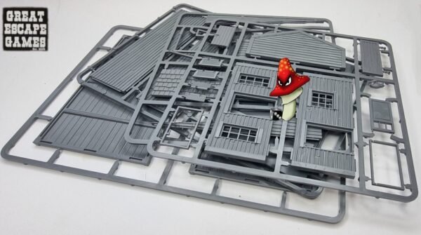 Single Storey Barbers Building Sprue No Boardwalks 28mm Dead Man’s Hand Unboxed - Image 3