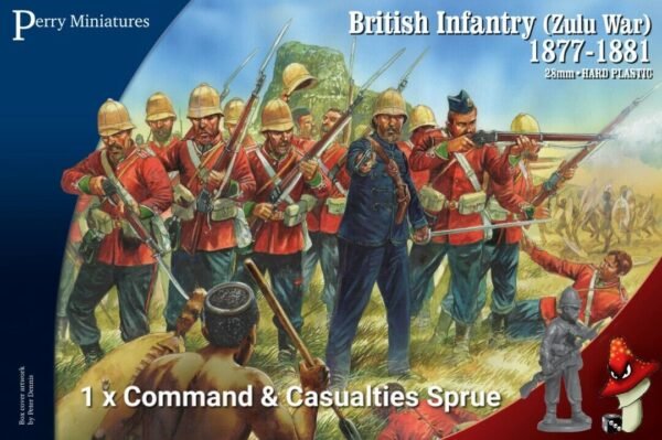 Zulu War British Command & Casualty 1 × plastic sprue 28mm 1/56 Perry Miniatures