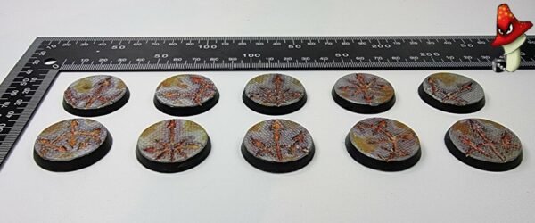 10 x 32mm Chaos Symbols metal flooring Round Resin Bases 40k Demons wargames - Image 6