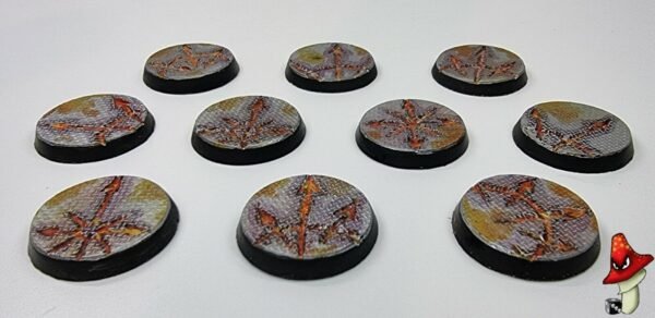 10 x 32mm Chaos Symbols metal flooring Round Resin Bases 40k Demons wargames - Image 7