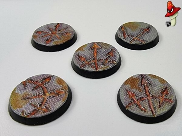 10 x 32mm Chaos Symbols metal flooring Round Resin Bases 40k Demons wargames - Image 12