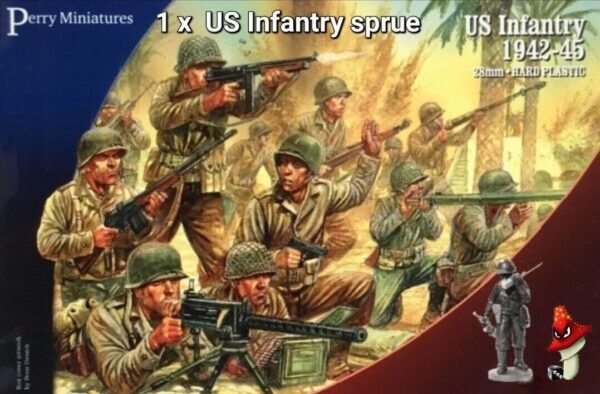 Perry miniatures WW2 US Infantry 1942-45  1 x Infantry sprue unboxed 28mm 1/56