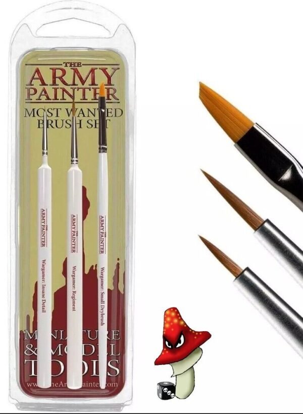 The Army Painter Most Wanted Paint Brush Set 3 X Brushes Idea Hobby Wargames Use